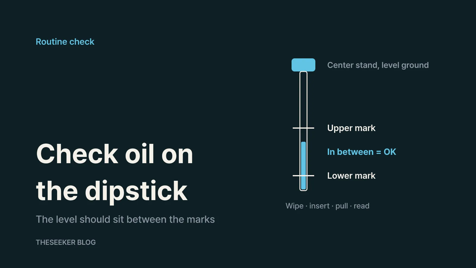 How to check the oil level on the dipstick