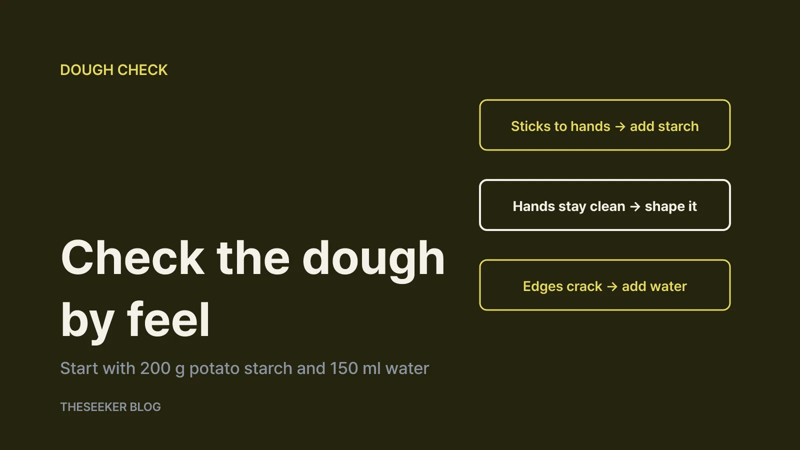 Making the chewy dough