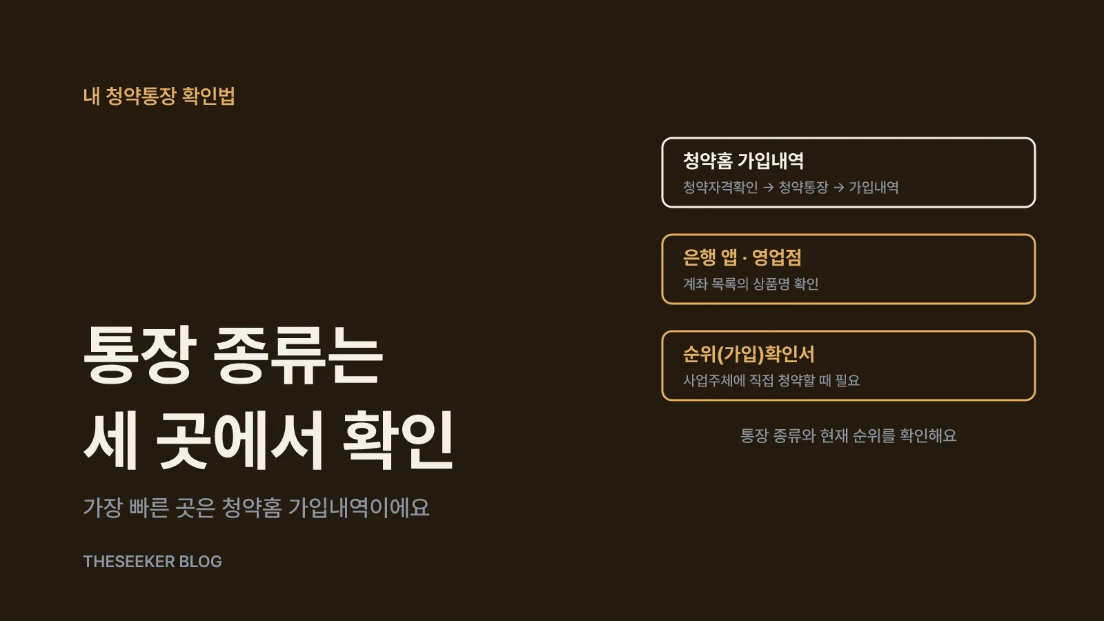 내 통장 종류를 확인하는 세 가지 방법
