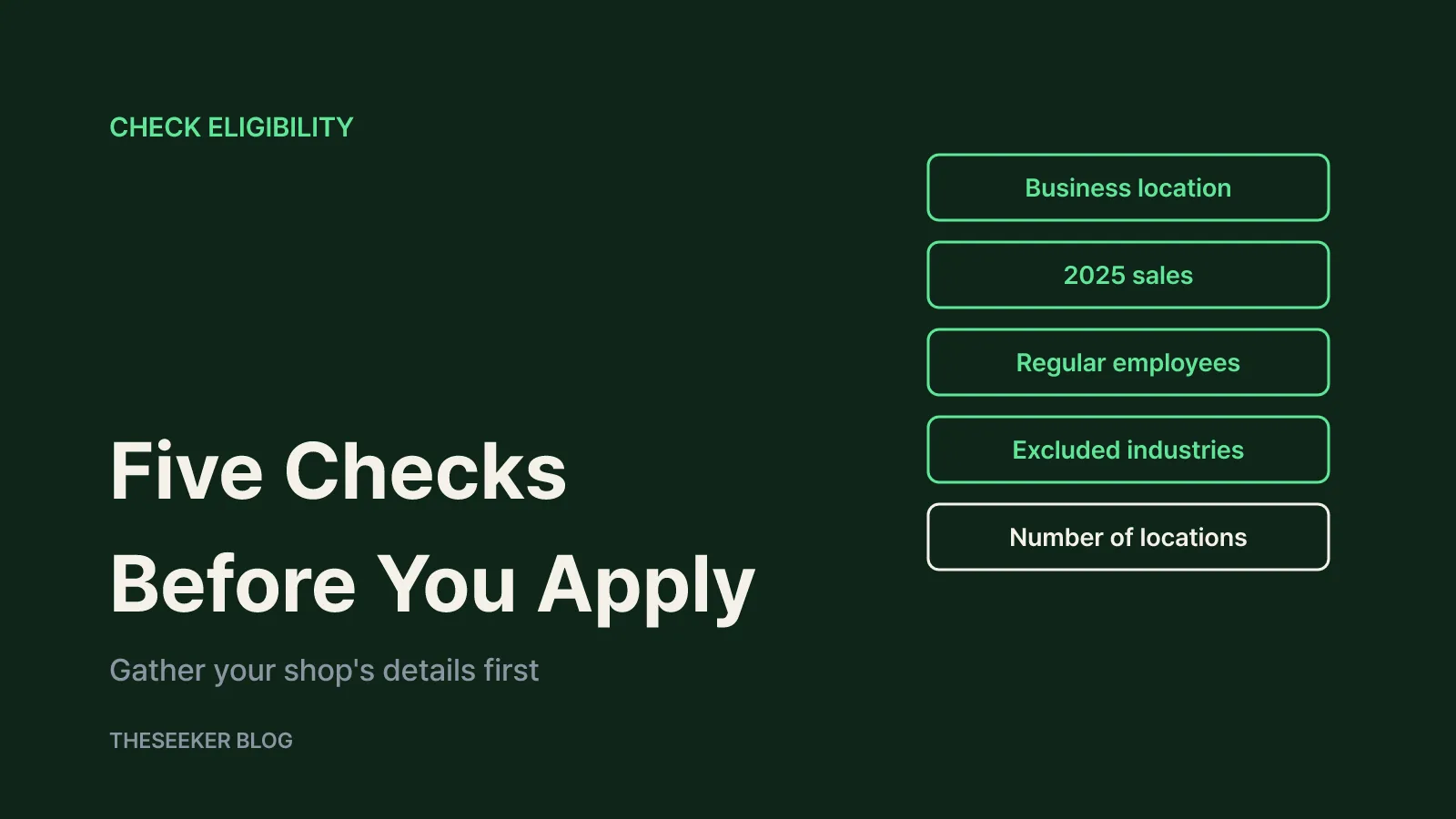 How to check whether you qualify